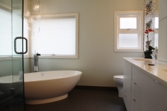 W 22nd Ave- Bathroom-contemporary-modern-white vanity-free standing tub